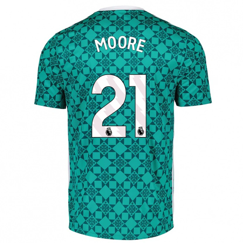Danxen Homme Simon Moore #21 Maillot de Gardien Vert Blanc 2025/26 T-shirt