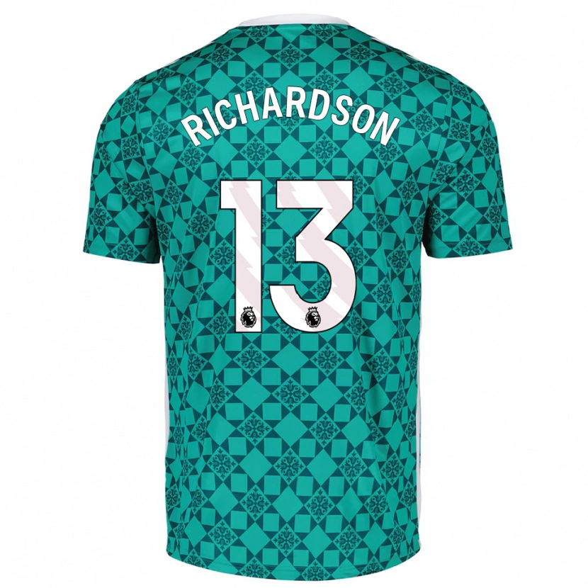 Danxen Homme Adam Richardson #13 Maillot de Gardien Vert Blanc 2025/26 T-shirt