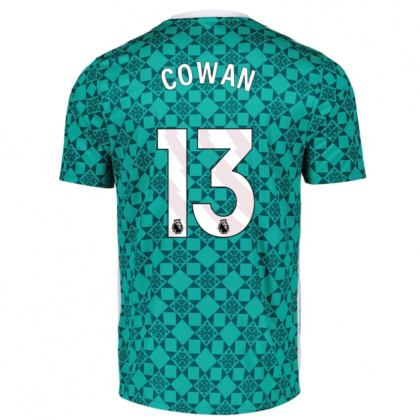 Danxen Homme Joe Cowan #13 Maillot de Gardien Vert Blanc 2025/26 T-shirt