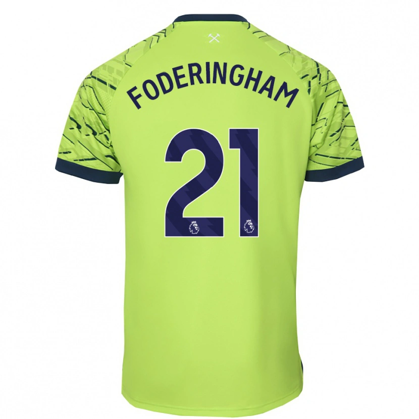 Danxen Homme Wes Foderingham #21 Maillot de Gardien Vert Fluorescent 2025/26 T-shirt