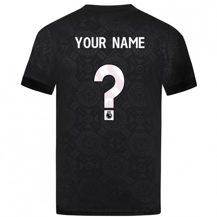 Danxen Homme Wolverhampton Wanderers Maillot de Gardien Noir Blanc 2025/26 T-shirt