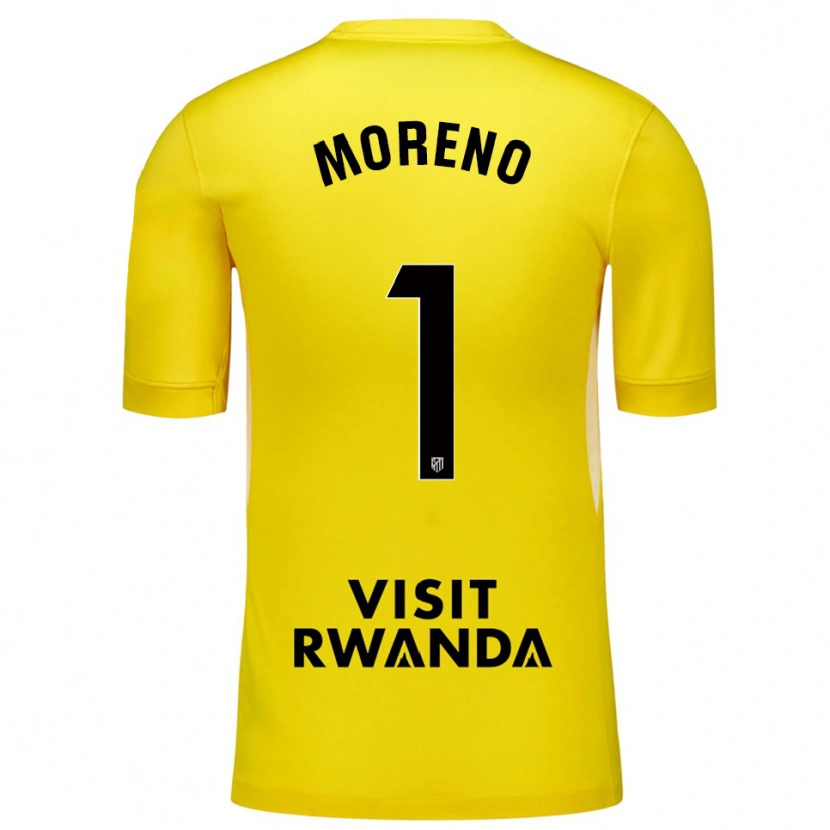 Danxen Homme Álvaro Moreno #1 Maillot de Gardien Jaune Noir 2025/26 T-shirt