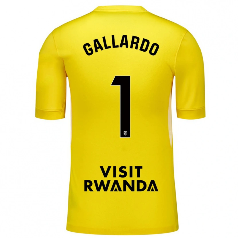 Danxen Homme Lola Gallardo #1 Maillot de Gardien Jaune Noir 2025/26 T-shirt