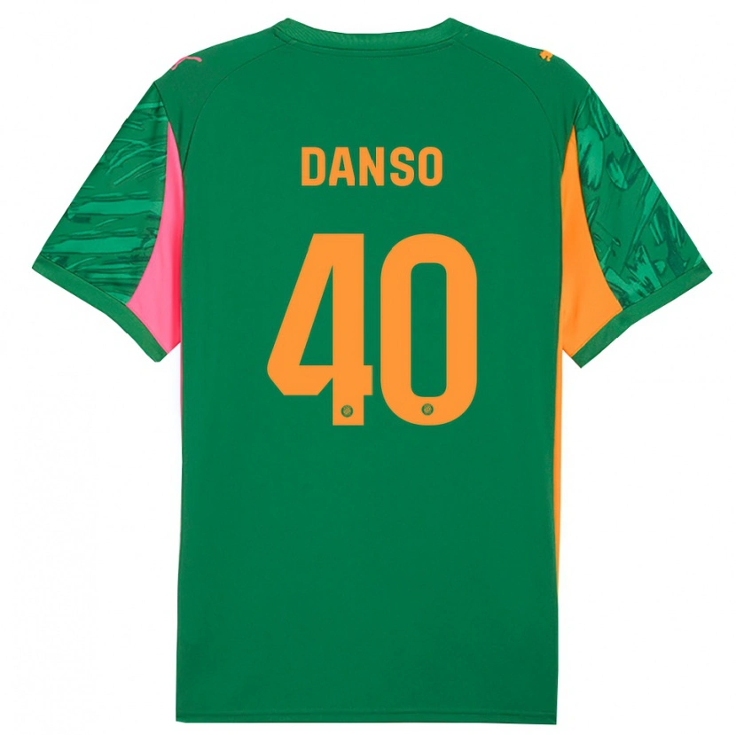 Danxen Homme Jordi Danso #40 Maillot de Gardien Vert Orange 2025/26 T-shirt