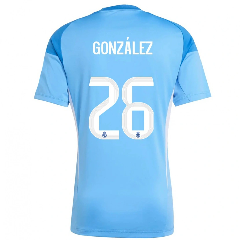 Danxen Homme Fran González #26 Maillot de Gardien Bleu Ciel Blanc 2025/26 T-shirt
