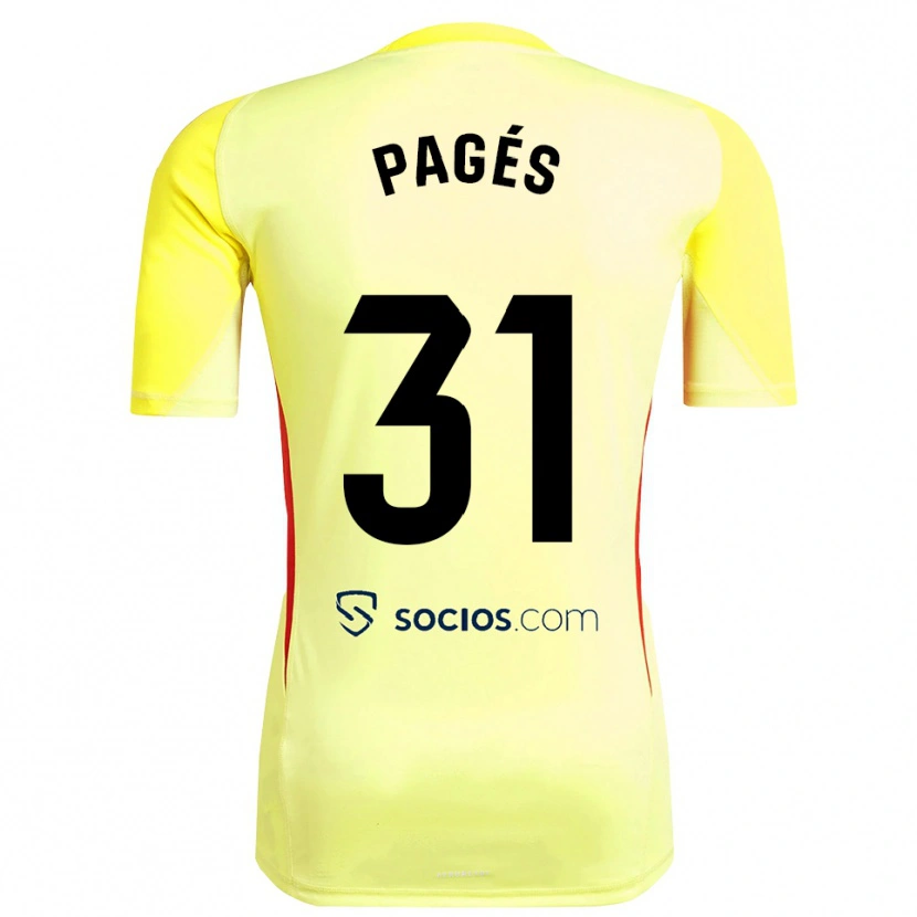 Danxen Homme Lukas Pagés #31 Maillot de Gardien Jaune Rouge Noir 2025/26 T-shirt