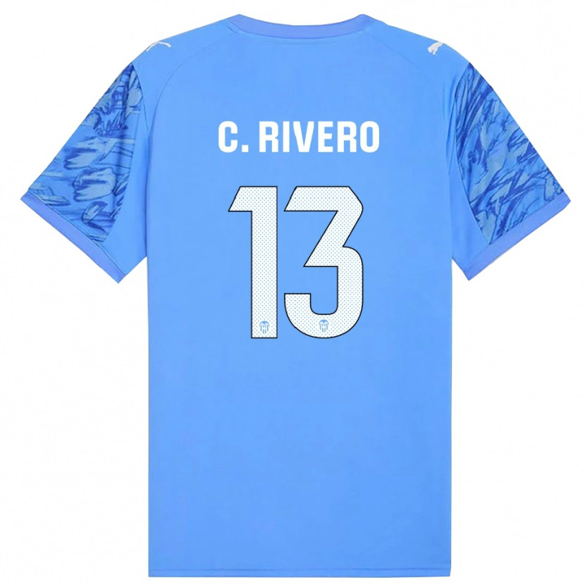 Danxen Homme Cristian Rivero #13 Maillot de Gardien Bleu Blanc 2025/26 T-shirt