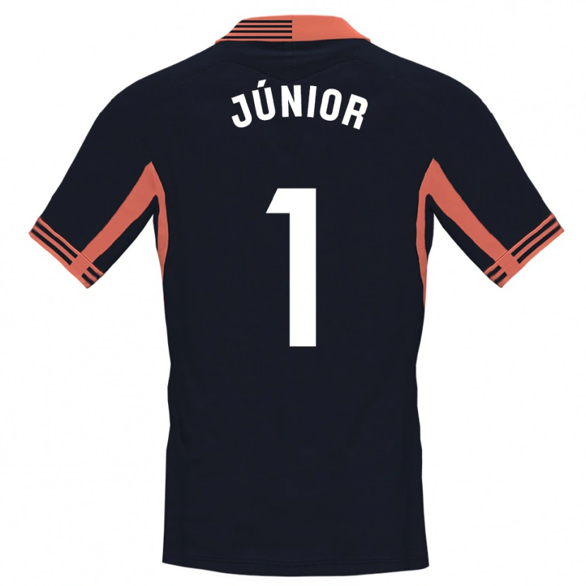Danxen Homme Luiz Júnior #1 Maillot de Gardien Noir Blanc Orange 2025/26 T-shirt