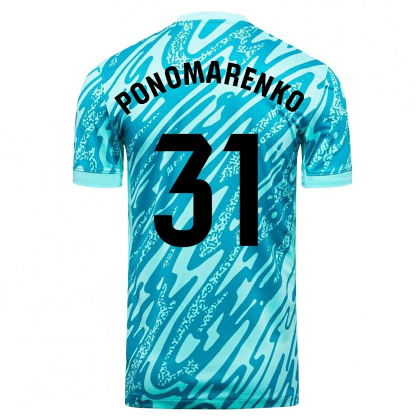 Danxen Homme Borys Ponomarenko #31 Maillot de Gardien Bleu Ciel Blanc 2025/26 T-shirt