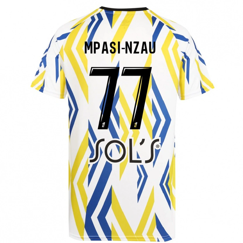 Danxen Homme Lionel Mpasi-Nzau #77 Maillot de Gardien Blanc Rouge Bleu 2025/26 T-shirt