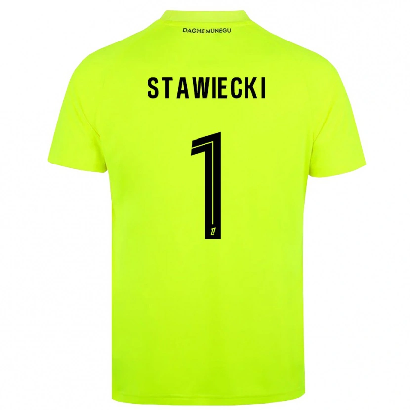 Danxen Homme Jules Stawiecki #1 Maillot de Gardien Vert Fluo Noir 2025/26 T-shirt