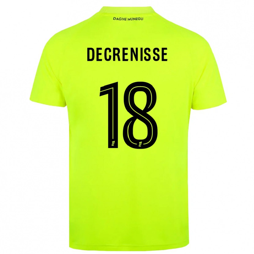 Danxen Homme Axel Decrenisse #18 Maillot de Gardien Vert Fluo Noir 2025/26 T-shirt