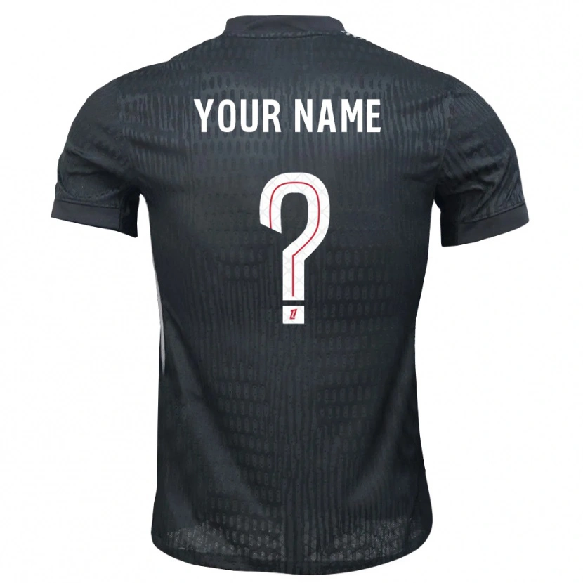 Danxen Homme Paris Saint-Germain Maillot de Gardien Gris Foncé Noir 2025/26 T-shirt