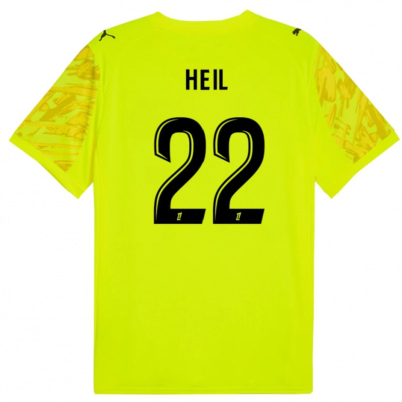 Danxen Homme Manon Heil #22 Maillot de Gardien Vert Fluo Jaune 2025/26 T-shirt