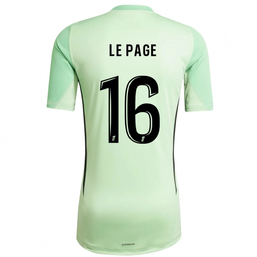 Danxen Homme Manon Le Page #16 Maillot de Gardien Vert Clair Noir 2025/26 T-shirt
