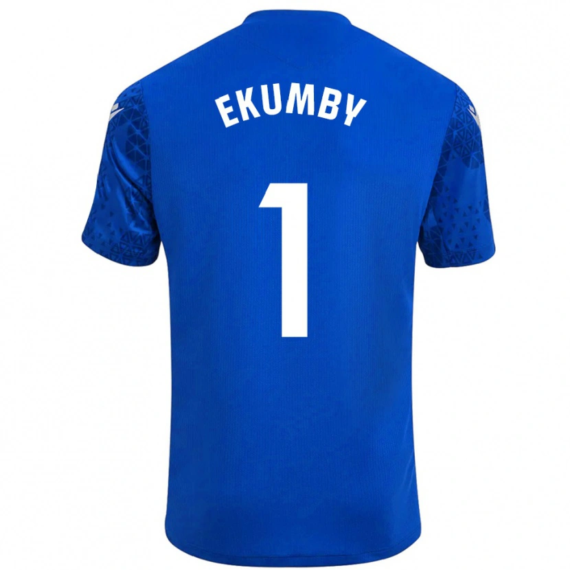 Danxen Homme Ekumby #1 Maillot de Gardien Bleu Blanc 2025/26 T-shirt