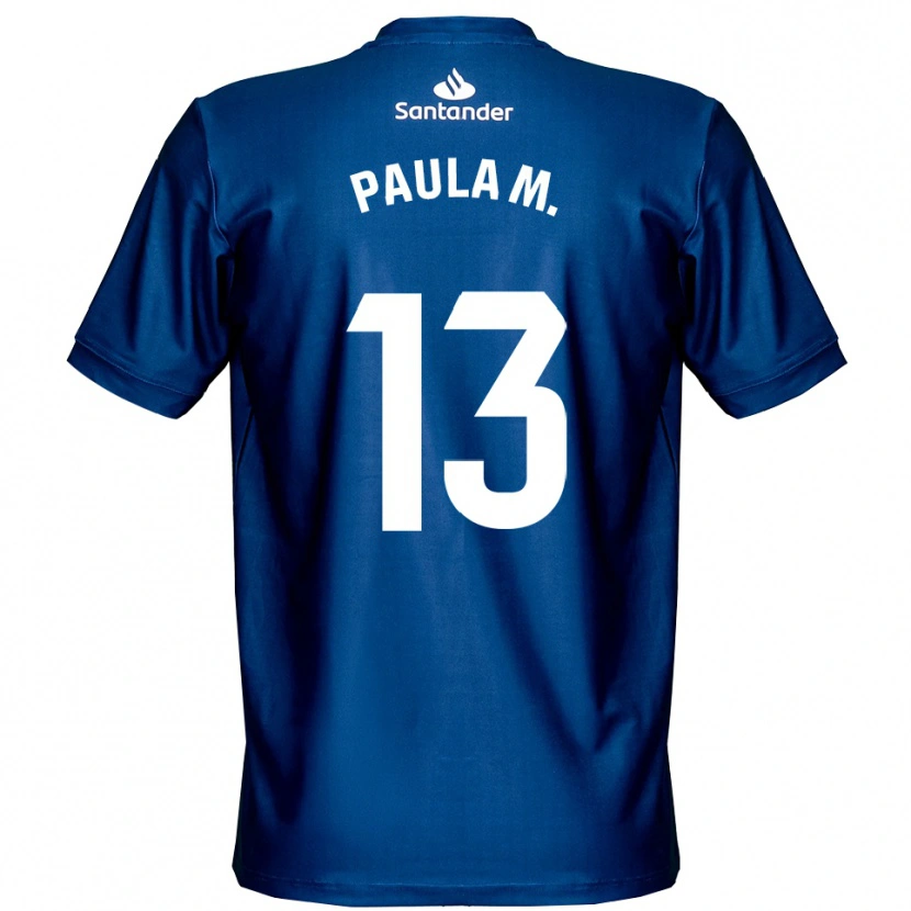 Danxen Homme Paula Muñoz Álvarez #13 Maillot de Gardien Bleu Roi Blanc 2025/26 T-shirt