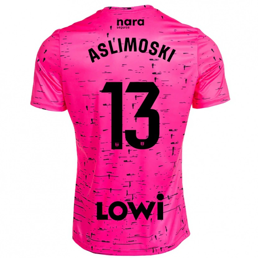 Danxen Homme Tomme Aslimoski #13 Maillot de Gardien Rose Foncé Noir 2025/26 T-shirt