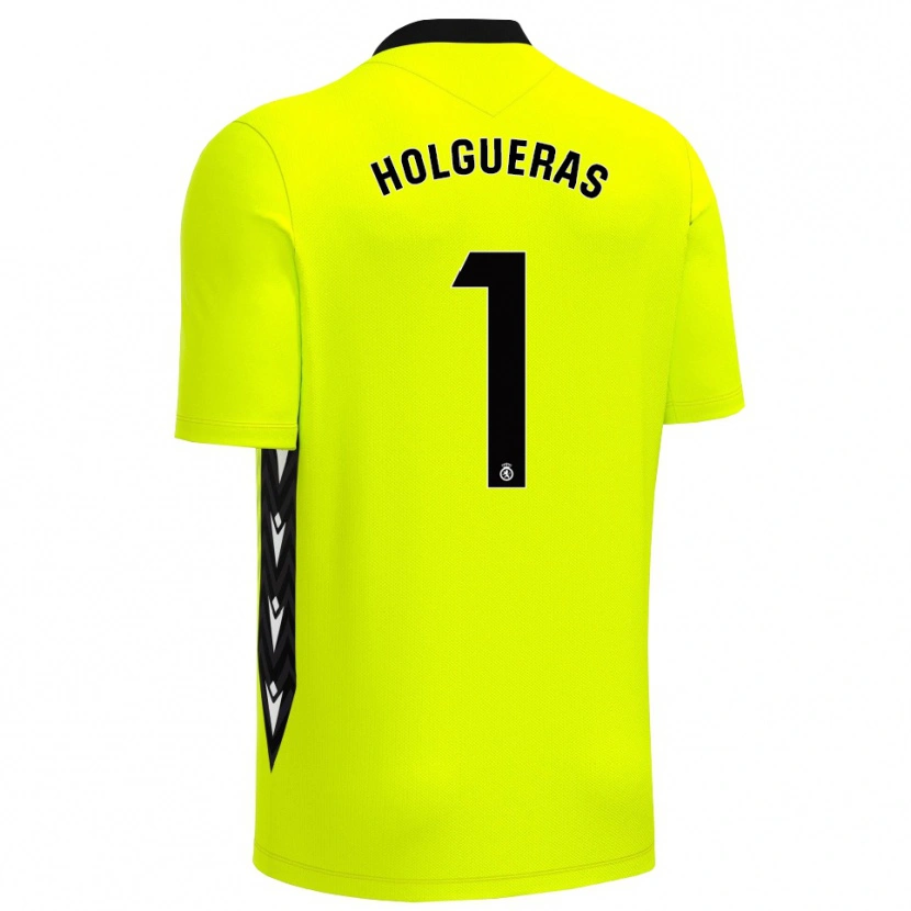 Danxen Homme Javi Holgueras #1 Maillot de Gardien Vert Jaune Noir 2025/26 T-shirt