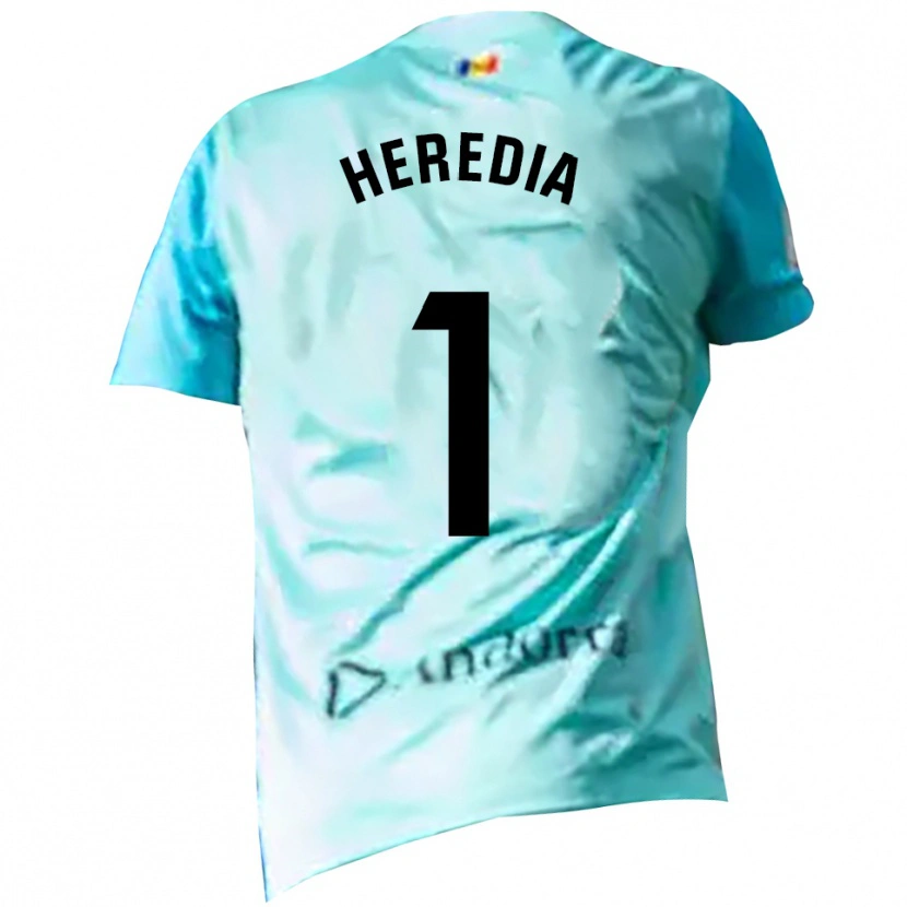Danxen Homme Alex Heredia #1 Maillot de Gardien Cyan Noir 2025/26 T-shirt