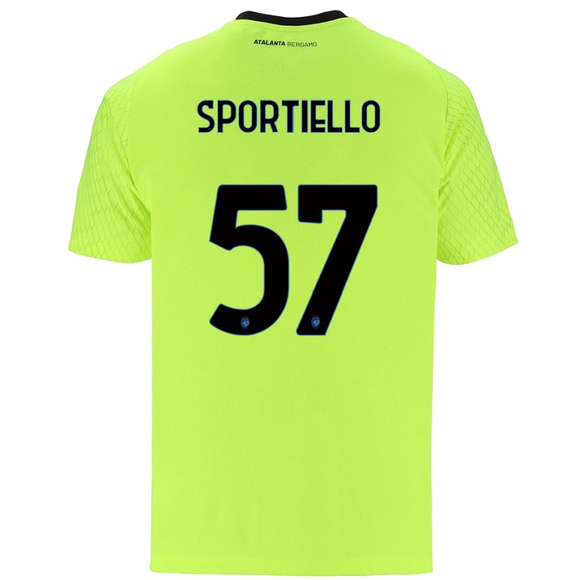 Danxen Homme Marco Sportiello #57 Maillot de Gardien Vert Jaune Rouge 2025/26 T-shirt