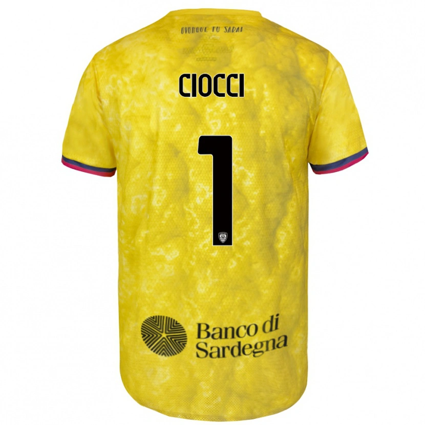 Danxen Homme Giuseppe Ciocci #1 Maillot de Gardien Jaune Noir 2025/26 T-shirt