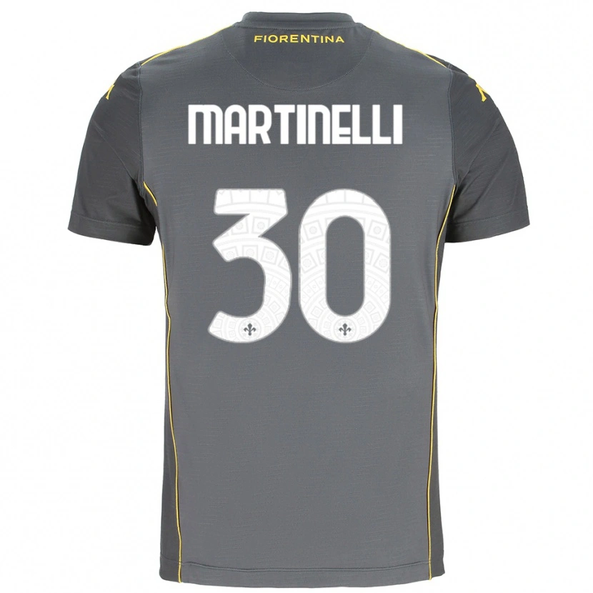 Danxen Homme Tommaso Martinelli #30 Maillot de Gardien Gris Foncé Jaune 2025/26 T-shirt