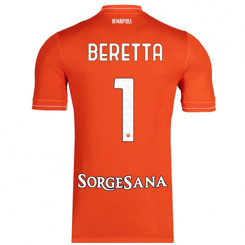 Danxen Homme Beatrice Beretta #1 Maillot de Gardien Orange Rouge Blanc 2025/26 T-shirt