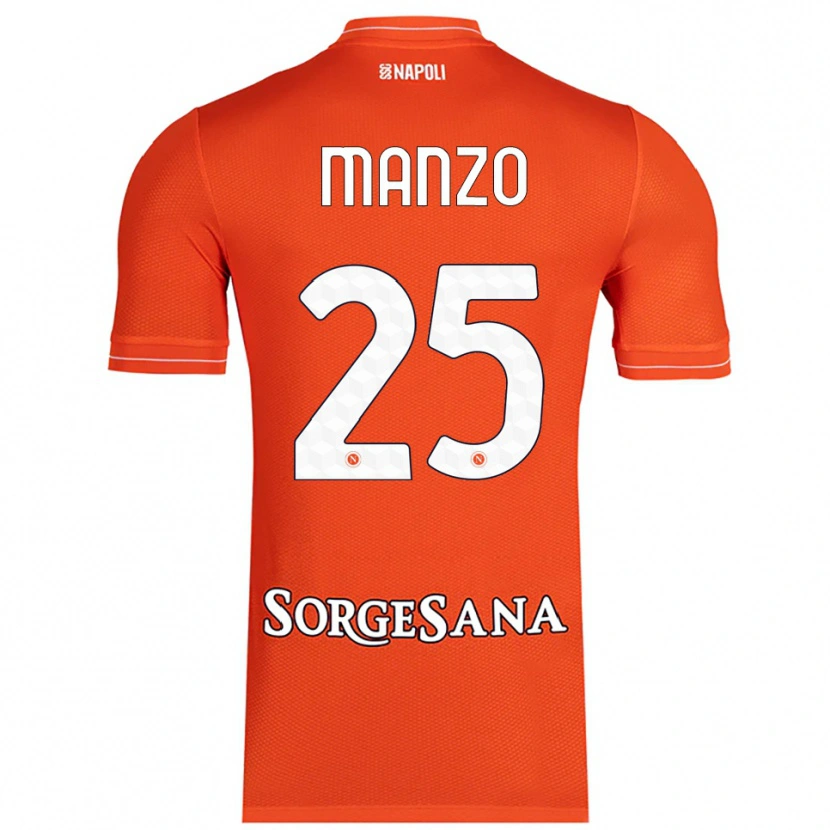 Danxen Homme Alessia Manzo #25 Maillot de Gardien Orange Rouge Blanc 2025/26 T-shirt