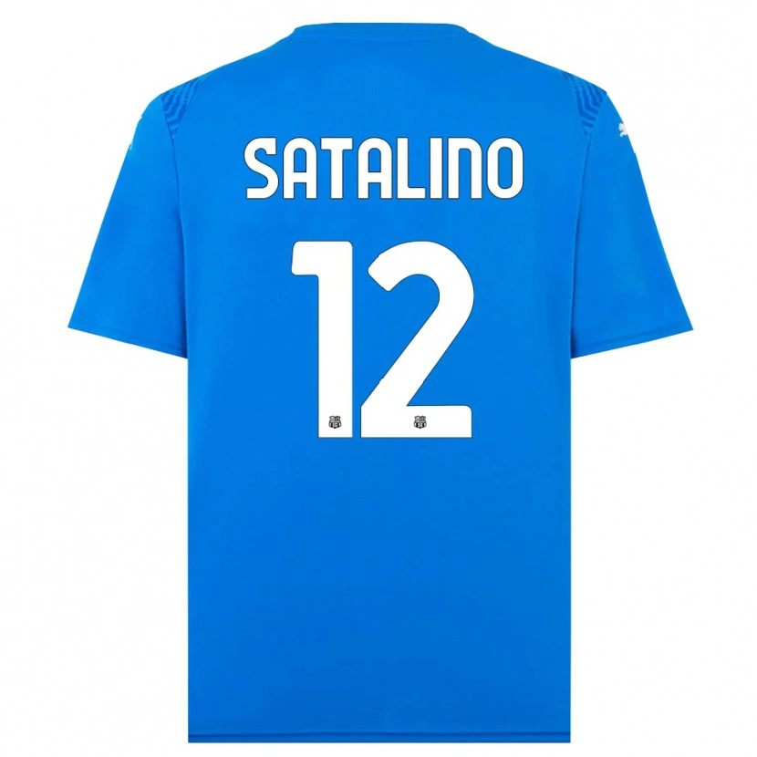 Danxen Homme Giacomo Satalino #12 Maillot de Gardien Bleu Blanc 2025/26 T-shirt