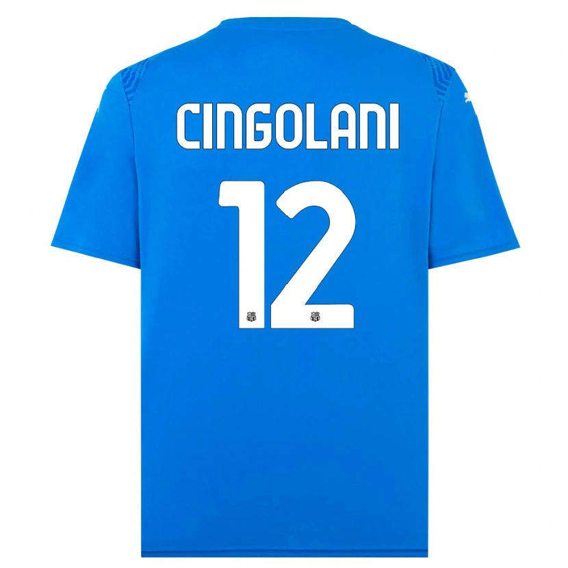 Danxen Homme Matteo Cingolani #12 Maillot de Gardien Bleu Blanc 2025/26 T-shirt