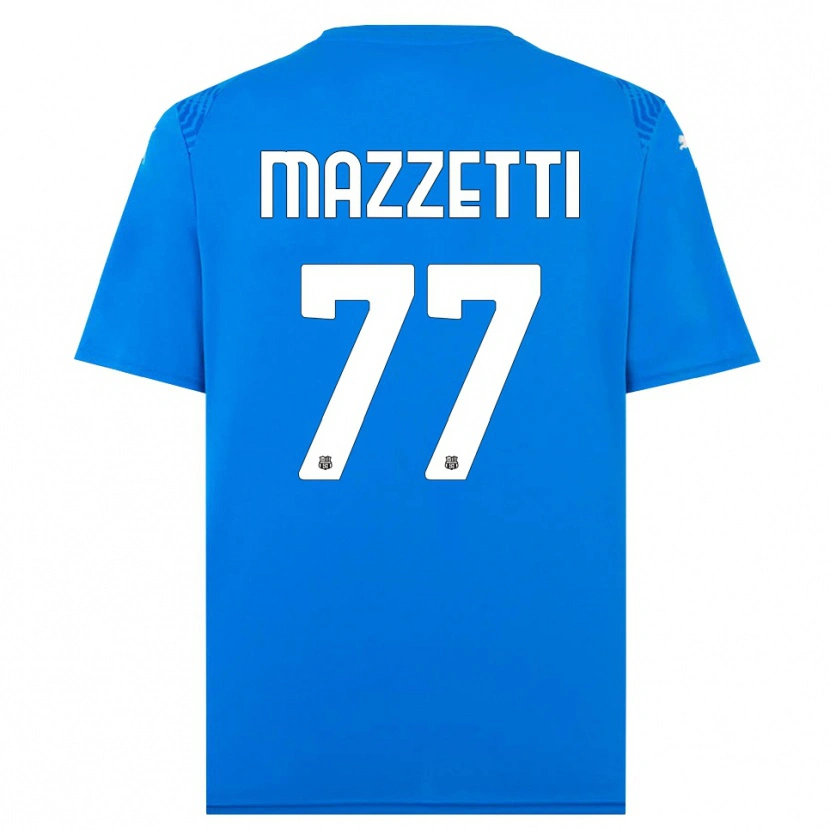 Danxen Homme Riccardo Mazzetti #77 Maillot de Gardien Bleu Blanc 2025/26 T-shirt