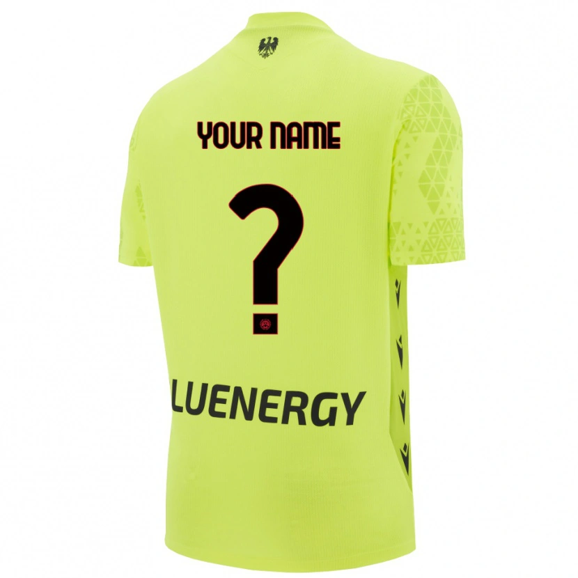 Danxen Homme Udinese Calcio Maillot de Gardien Vert Jaune Noir 2025/26 T-shirt