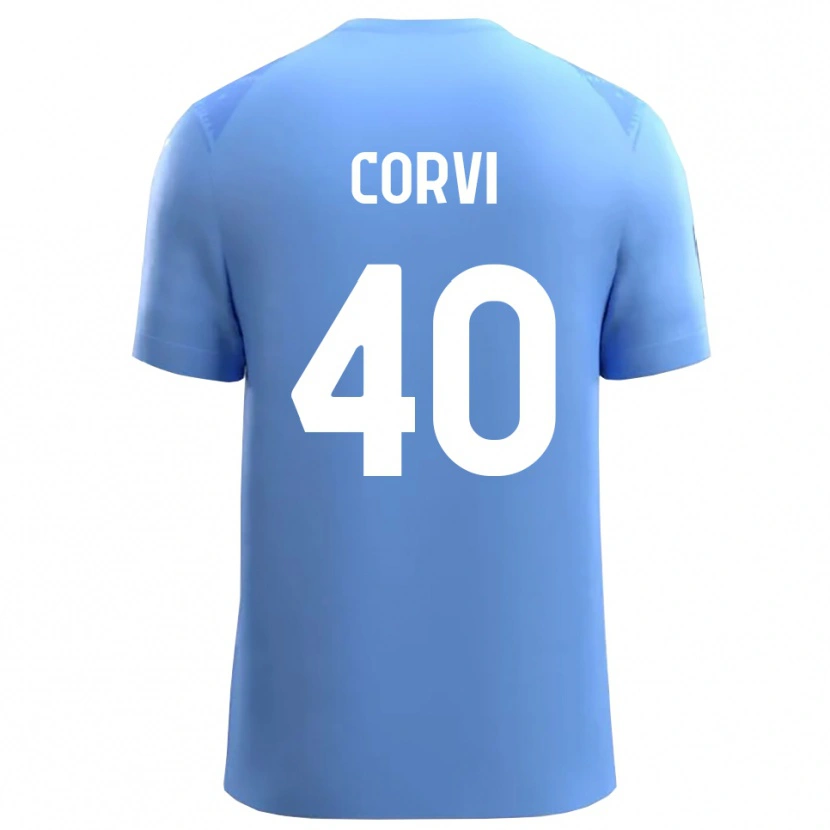 Danxen Homme Edoardo Corvi #40 Maillot de Gardien Ciel Bleu Blanc 2025/26 T-shirt