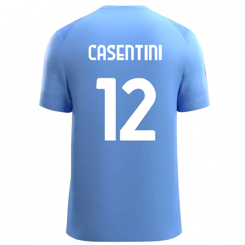 Danxen Homme Gabriele Casentini #12 Maillot de Gardien Ciel Bleu Blanc 2025/26 T-shirt