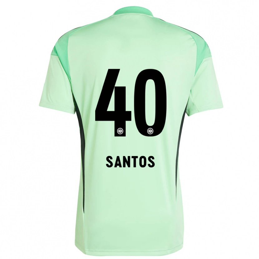Danxen Homme Kauã Santos #40 Maillot de Gardien Vert Clair Noir 2025/26 T-shirt