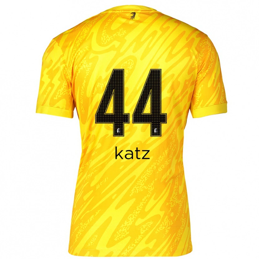 Danxen Homme Kilian Katz #44 Maillot de Gardien Jaune Noir 2025/26 T-shirt