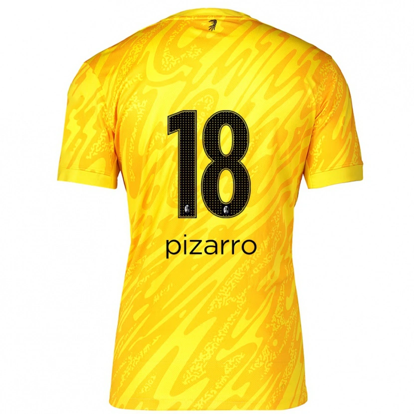 Danxen Homme Théodore Pizarro #18 Maillot de Gardien Jaune Noir 2025/26 T-shirt