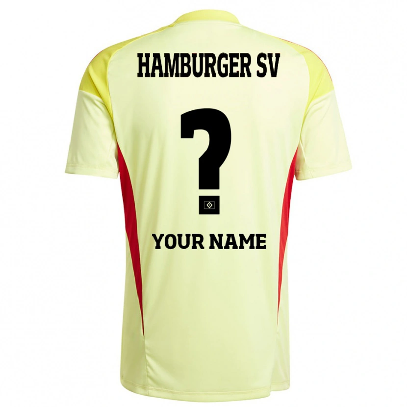 Danxen Homme Hamburger SV Maillot de Gardien Jaune Noir Rouge 2025/26 T-shirt