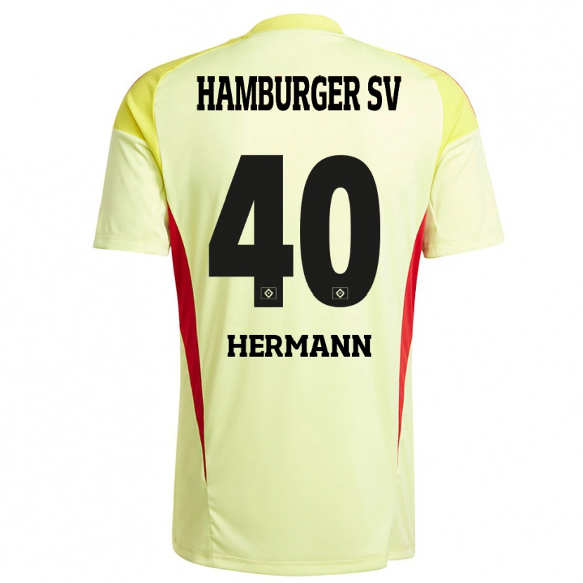 Danxen Homme Hannes Hermann #40 Maillot de Gardien Jaune Noir Rouge 2025/26 T-shirt
