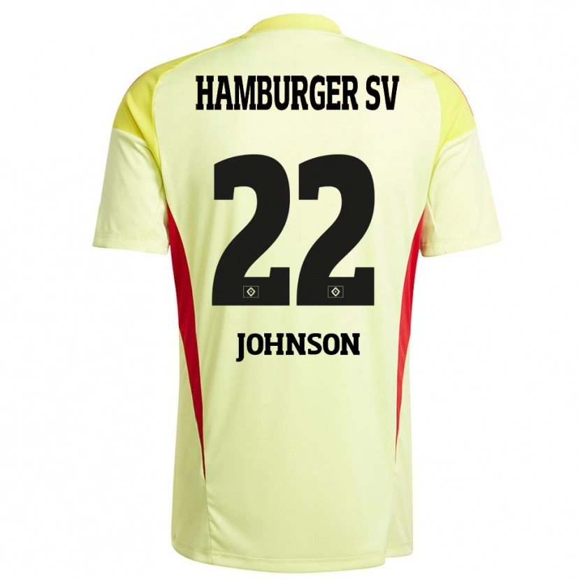 Danxen Homme Emmanuel Johnson #22 Maillot de Gardien Jaune Noir Rouge 2025/26 T-shirt