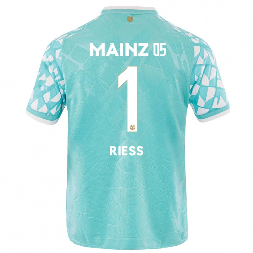 Danxen Homme Lasse Rieß #1 Maillot de Gardien Blanc Turquoise 2025/26 T-shirt
