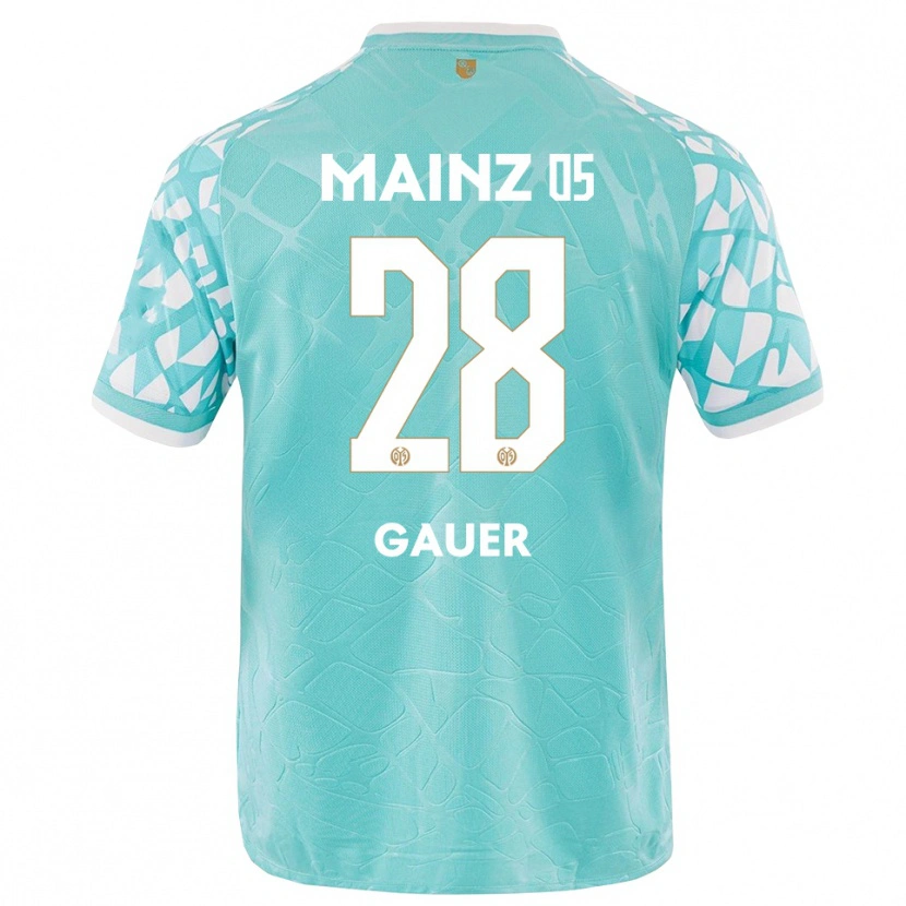 Danxen Homme Luke Gauer #28 Maillot de Gardien Blanc Turquoise 2025/26 T-shirt