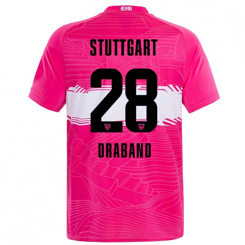 Danxen Homme Dominik Draband #28 Maillot de Gardien Rose Foncée Noir 2025/26 T-shirt