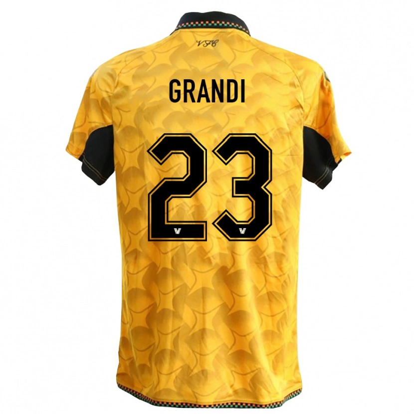 Danxen Homme Matteo Grandi #23 Maillot de Gardien Jaune Noir 2025/26 T-shirt