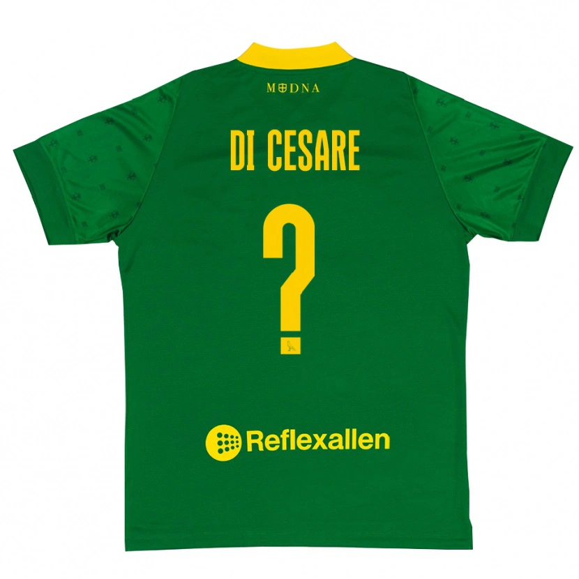 Danxen Homme Gabriele Di Cesare #0 Maillot de Gardien Vert Jaune 2025/26 T-shirt