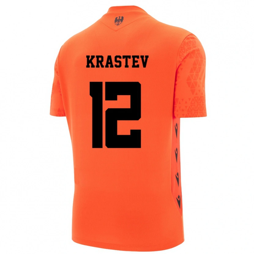 Danxen Homme Andrey Krastev #12 Maillot de Gardien Orange Foncé Noir 2025/26 T-shirt