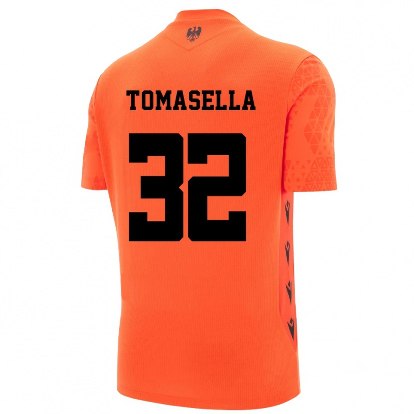 Danxen Homme Mattia Tomasella #32 Maillot de Gardien Orange Foncé Noir 2025/26 T-shirt