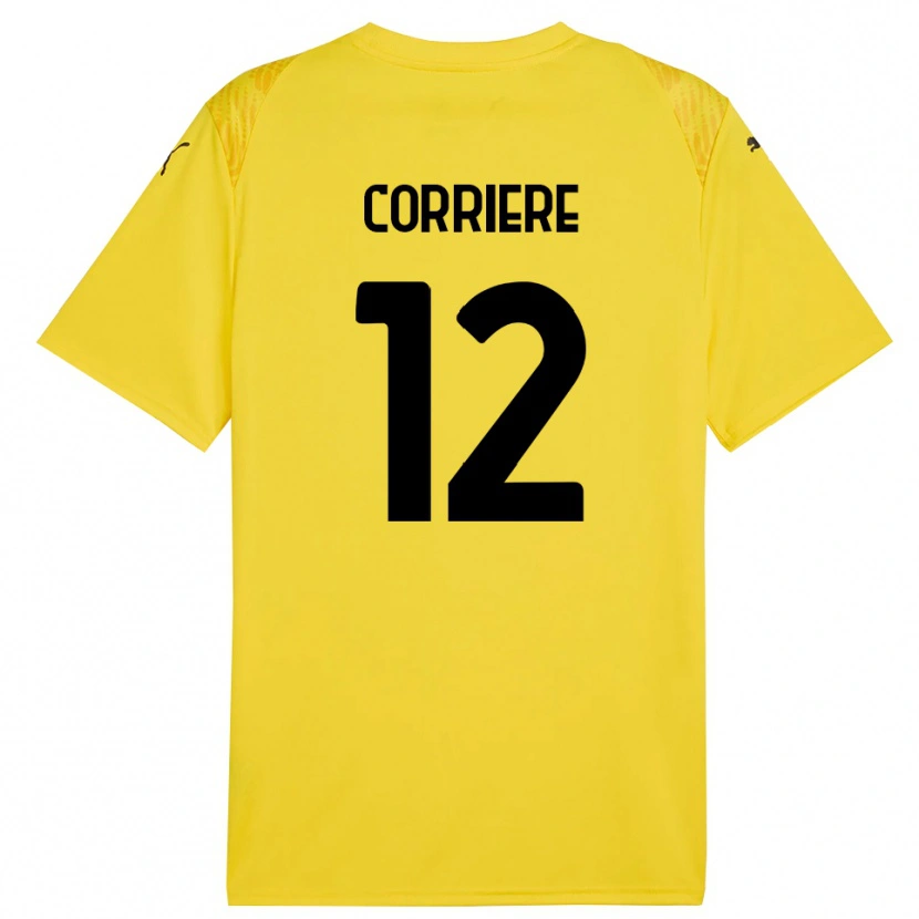 Danxen Homme Francesco Corriere #12 Maillot de Gardien Jaune Noir 2025/26 T-shirt