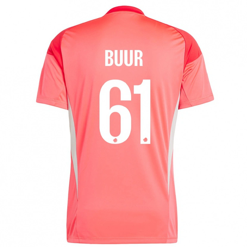 Danxen Homme Oscar Buur #61 Maillot de Gardien Rouge Blanc 2025/26 T-shirt